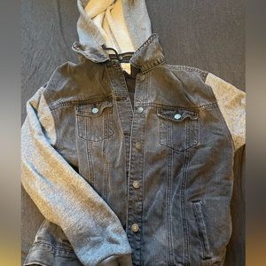 Jean jacket with hoodie